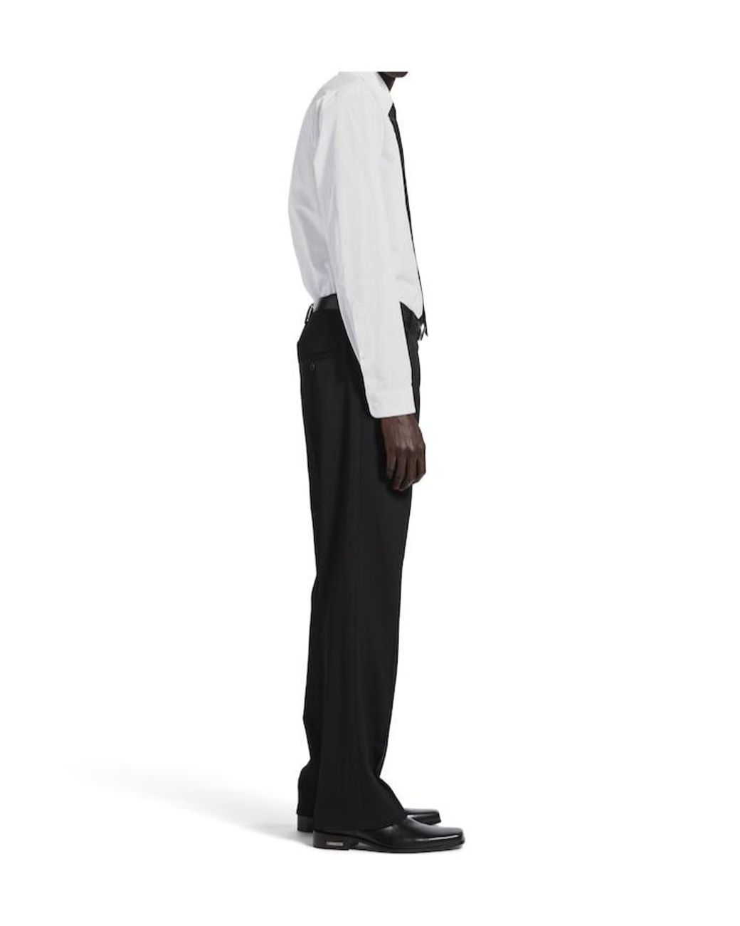Balenciaga Black Straight Fit Tailored Pants for men