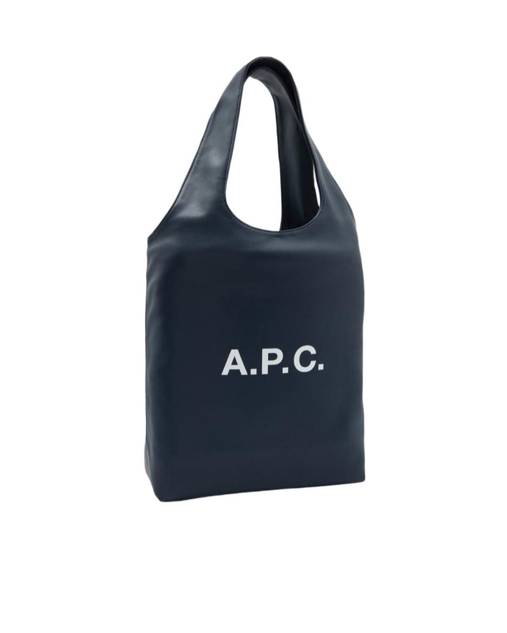 A.P.C. Blue Ninon Logo Small Tote Bag