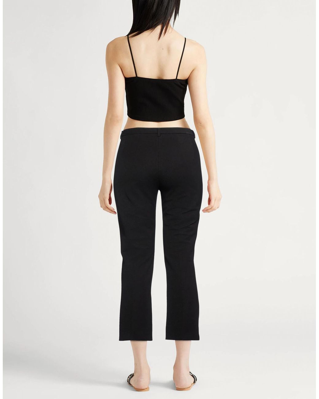 Max Mara Black Solidcolor Twill Trousers