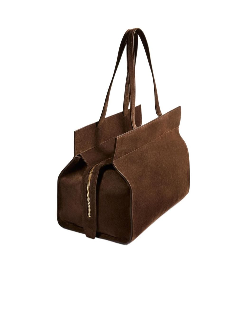 Khaite Brown Leather Top Handle Bag