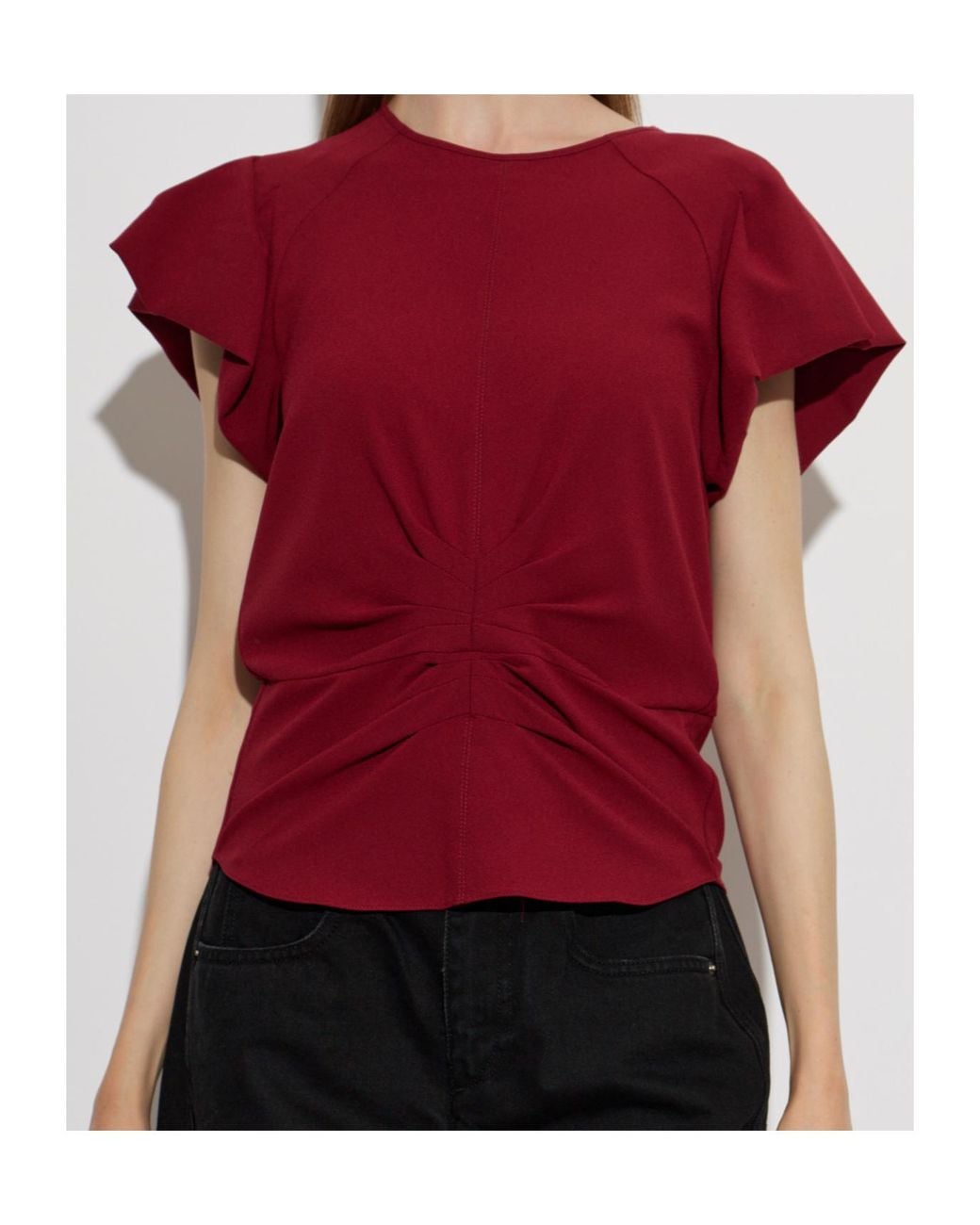 Isabel Marant Red Crew Neck Short-Sleeved T-Shirt