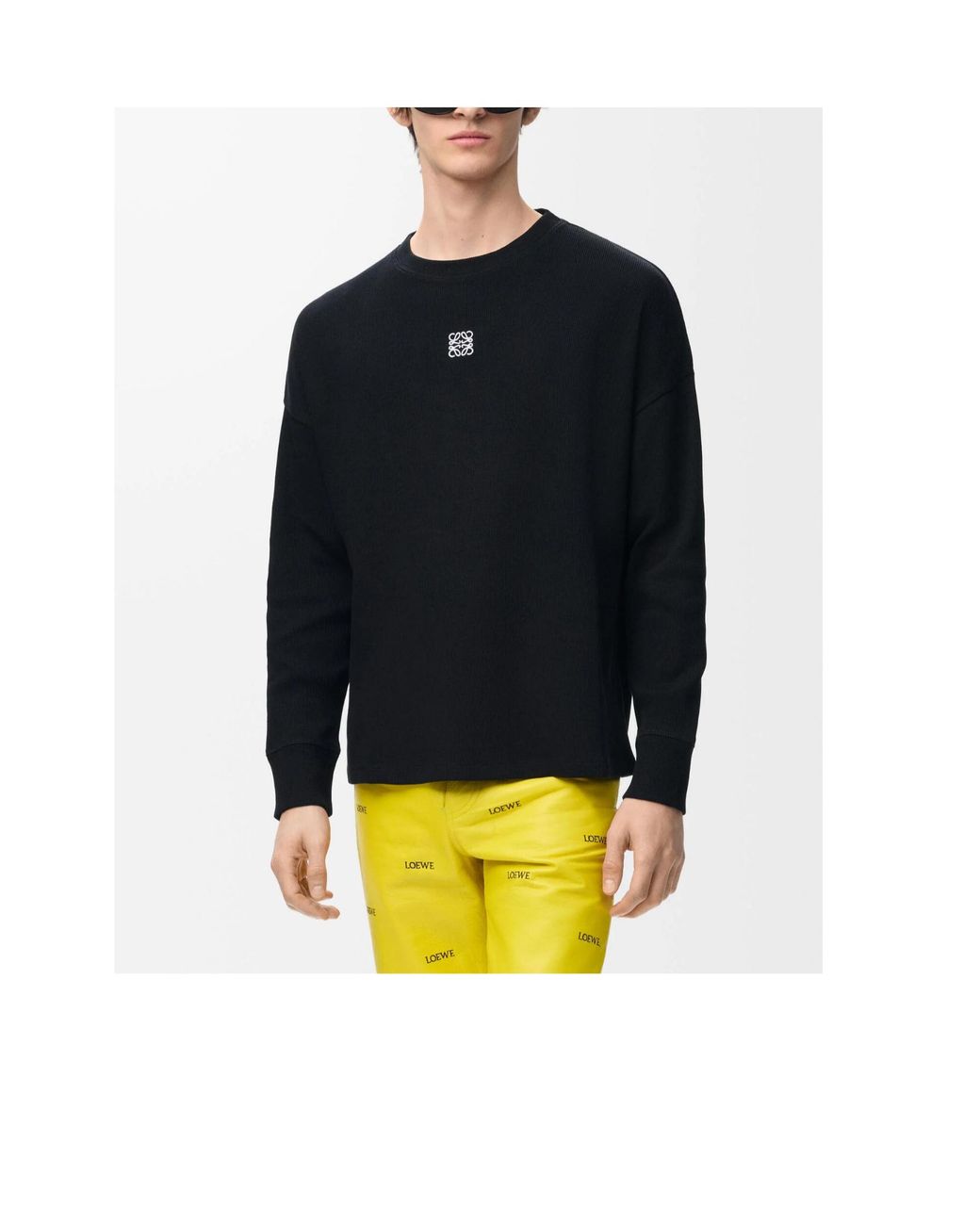 Loewe Blue Long-Sleeved Crewneck T-Shirt for men