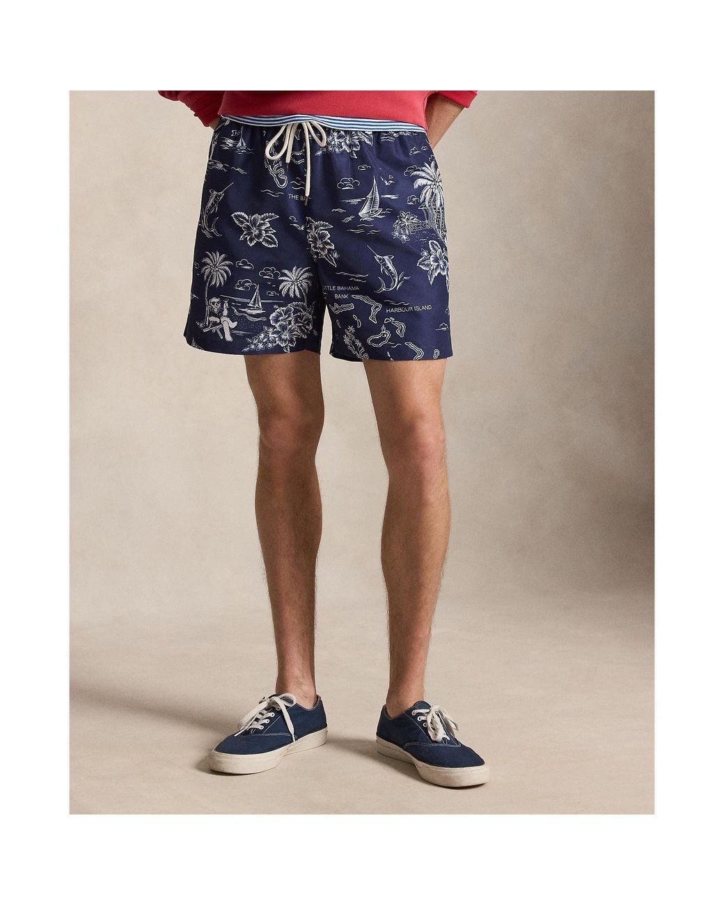 Polo Ralph Lauren Blue Printed Swimming Trunks for men