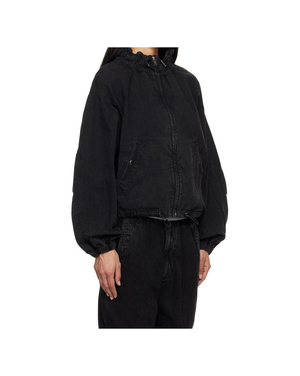 Isabel Marant Black Isabel Marant Étoile Plume Short Chambray Jacket