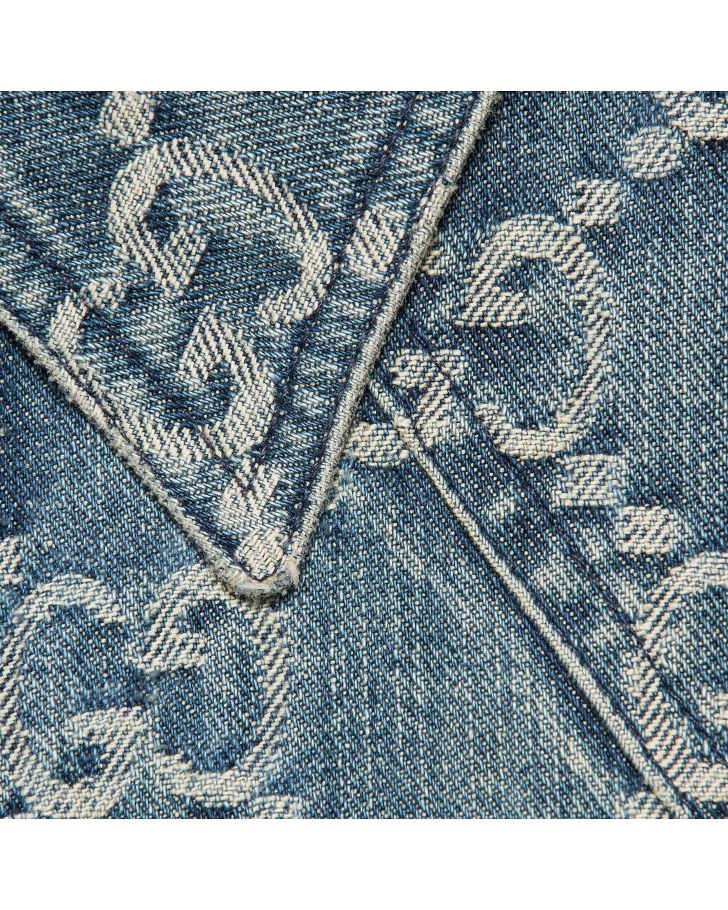 Gucci Blue gg Supreme Monogrammed Denim Jacket for men