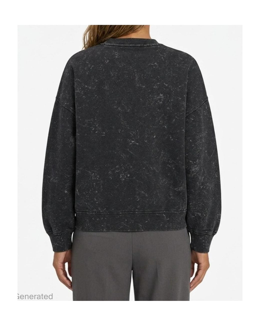 Ganni Black Isoli Oversized Teddy Sweatshirt