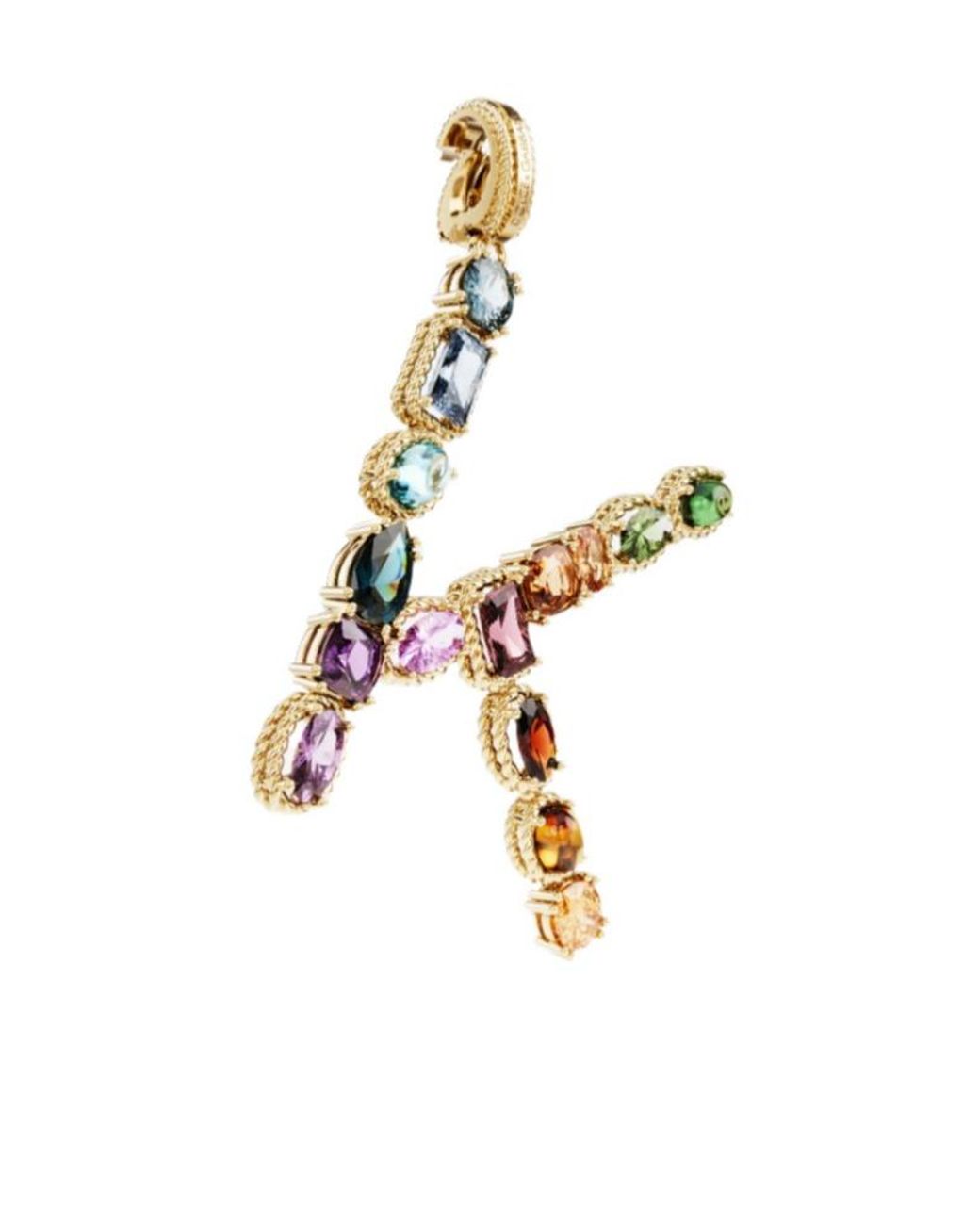 Dolce & Gabbana Metallic Alphabet K 18Kt Multi-Stone Pendant