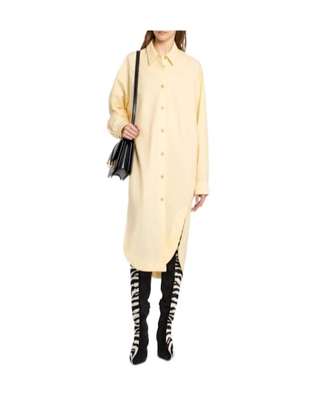 Khaite Natural Gloria Cotton Shirt Dress