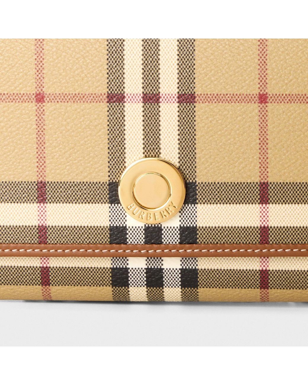 Burberry Metallic Hannah Check Wallet On Chain