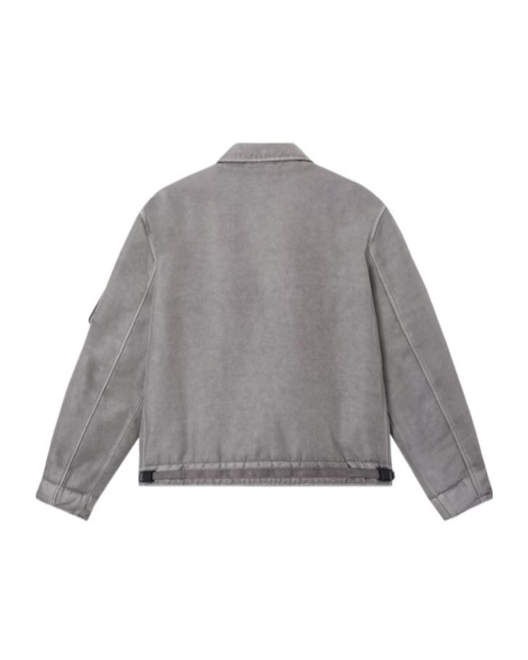Stone Island Gray Padded Stand Collar Jacket With Anti-Drop for men