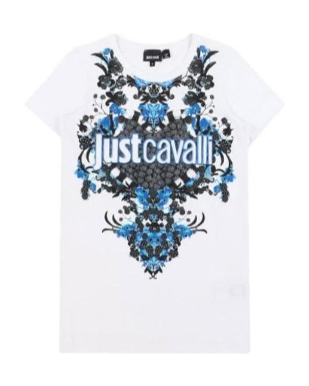 Just Cavalli White Letter Printed T-Shirt for men