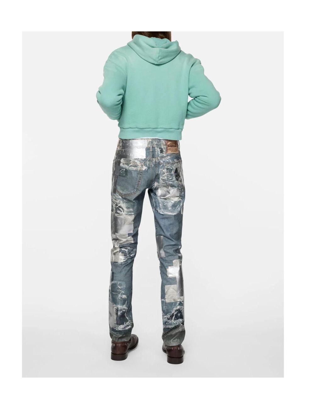 Acne Green Zip Hoodie for men