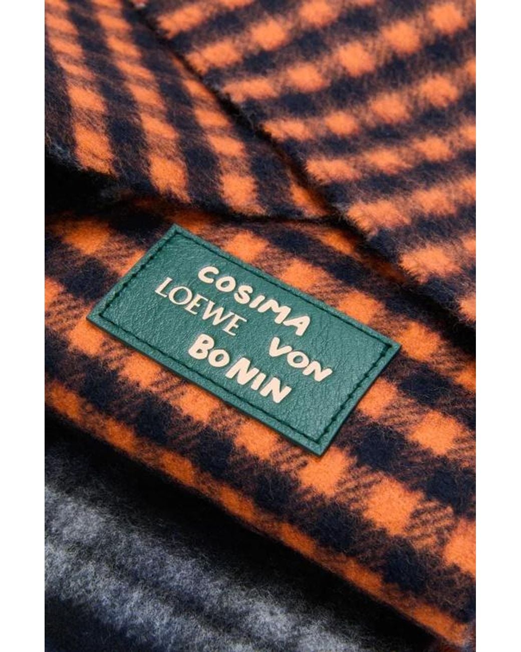 Loewe White Cosima Von Bonin Check Scarf