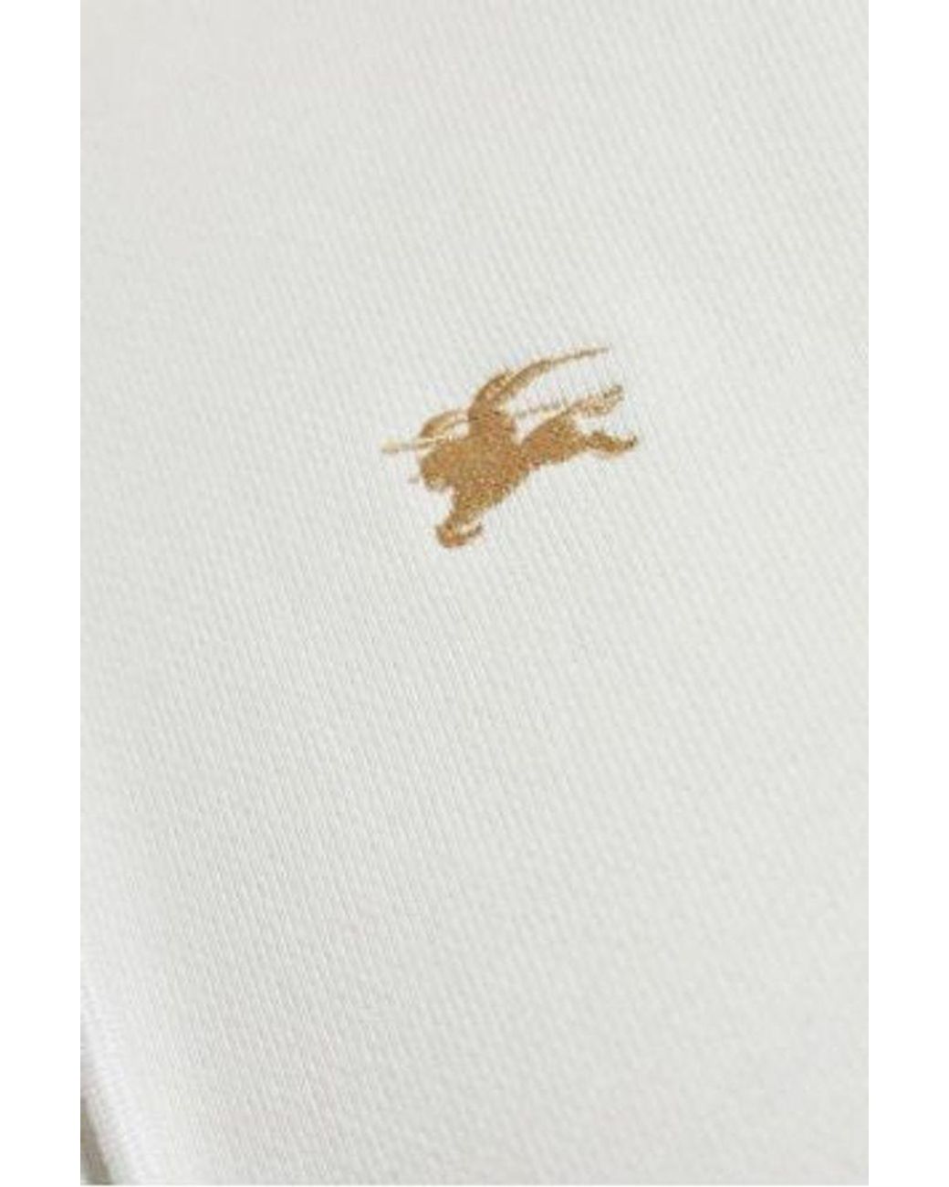 Burberry White Ekd Embroidered Drawstring Hoodie
