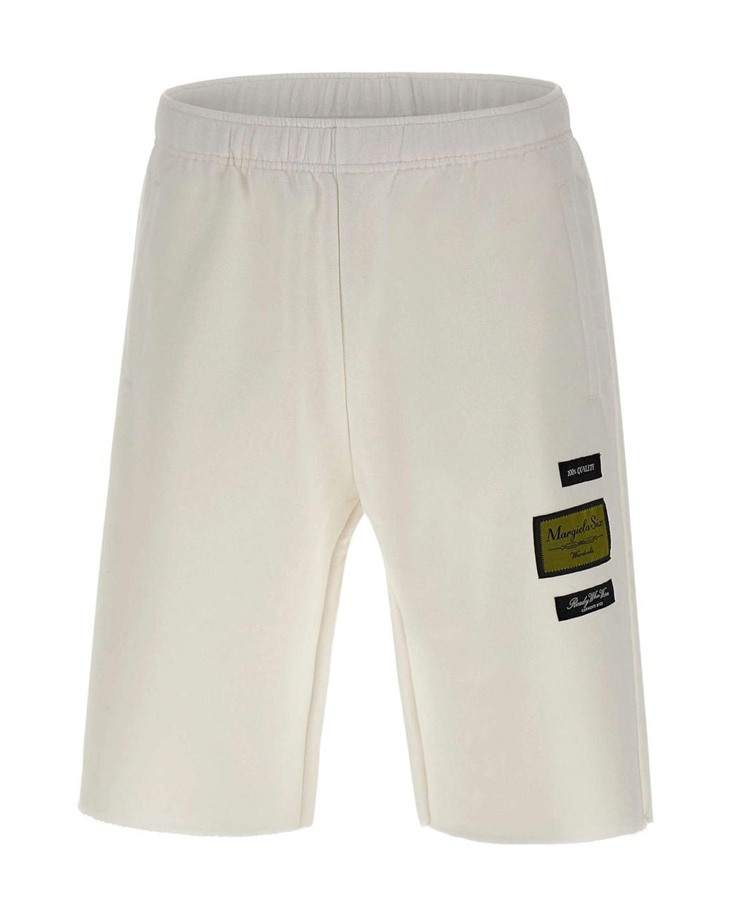 MM6 by Maison Margiela Gray Patch Detailed Shorts for men