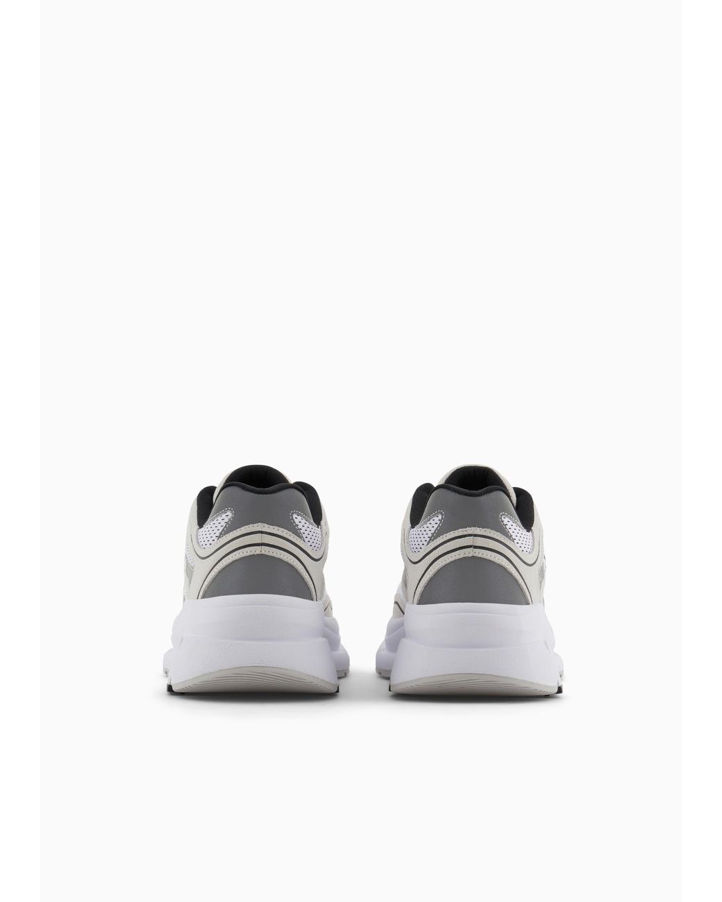 EA7 Gray Lace Up Sneakers for men