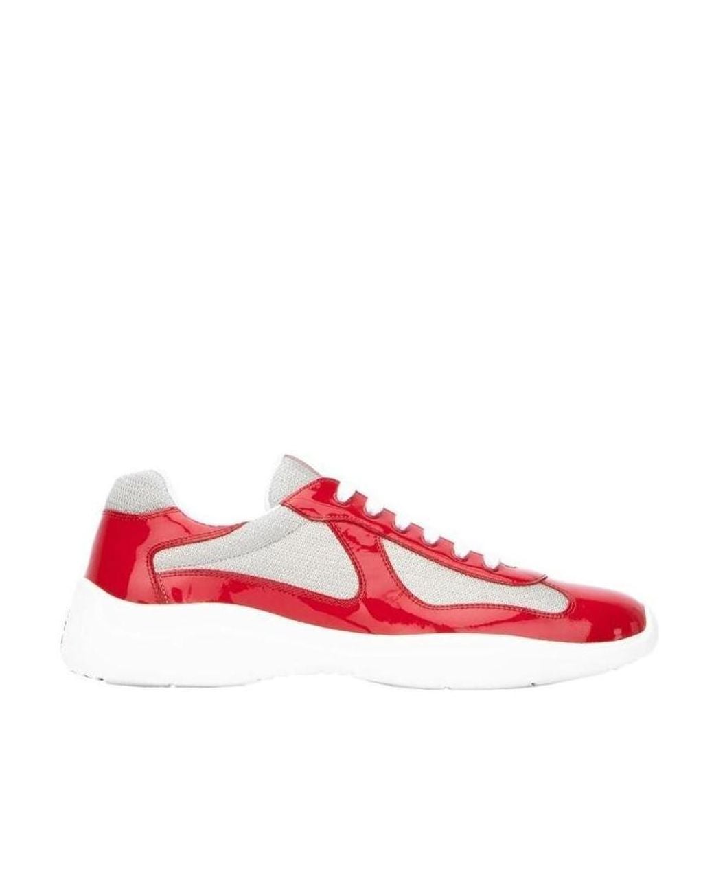 Prada Red America's Cup Sneakers for men