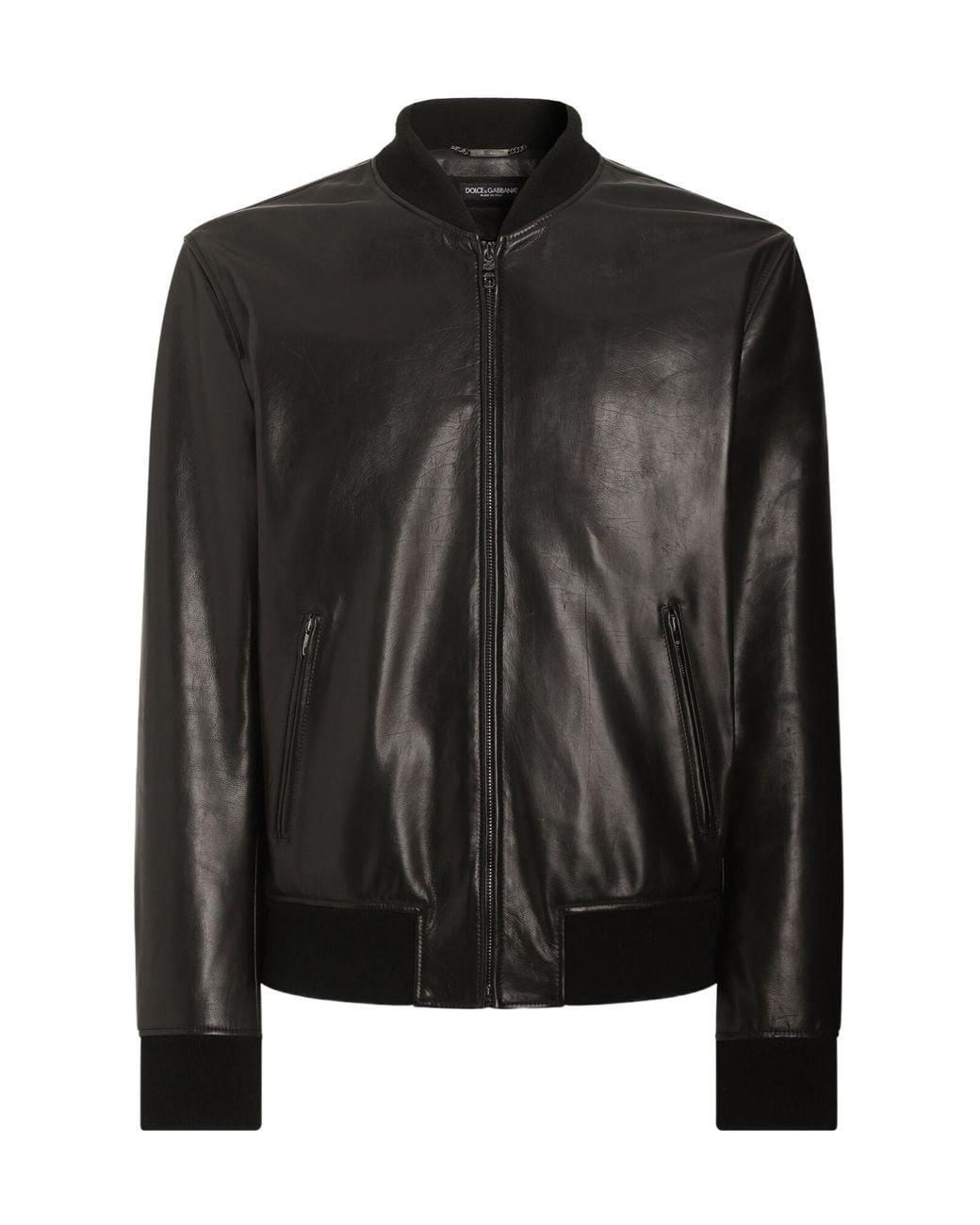 Dolce & Gabbana Black Zip-Up Bomber Jacket for men