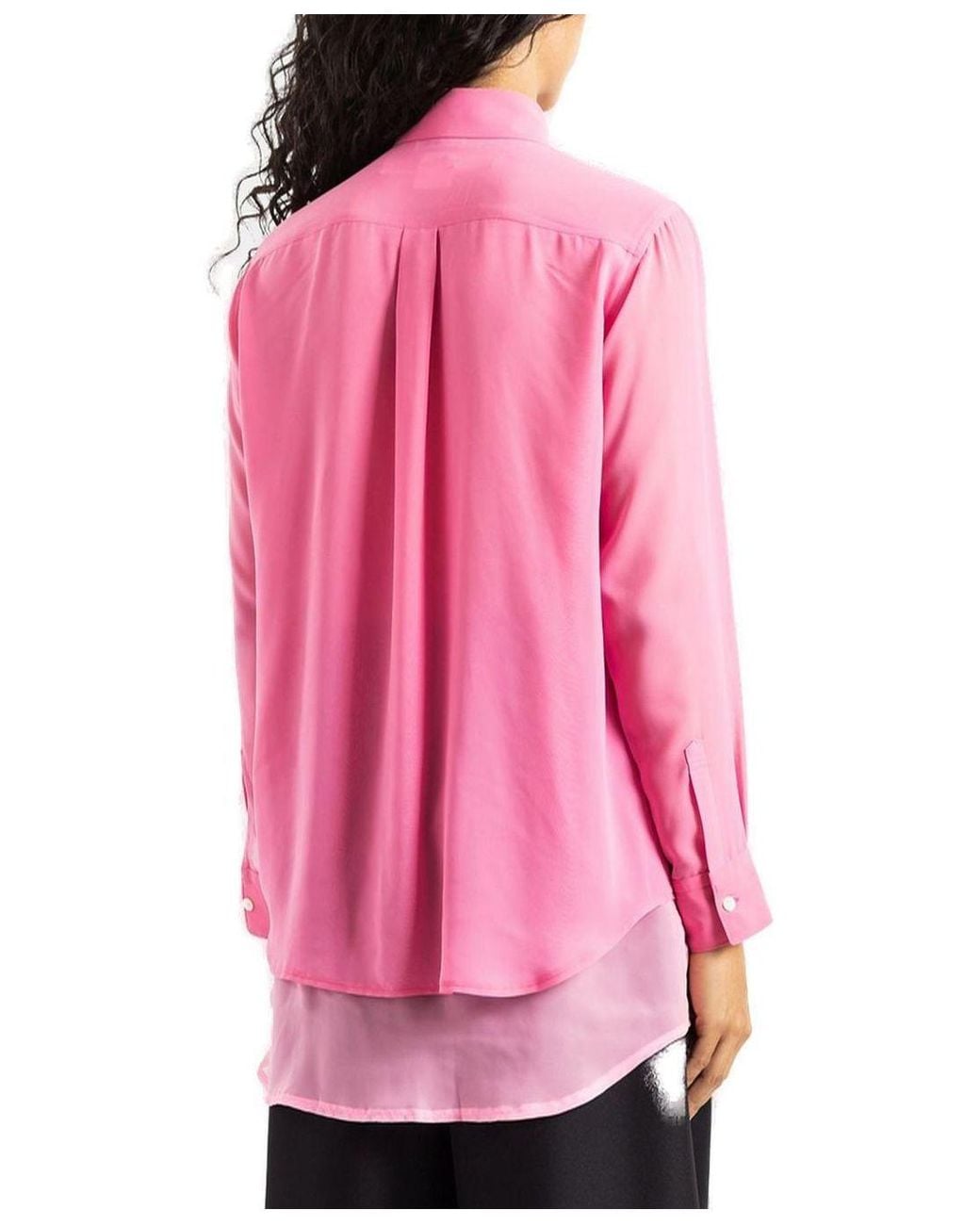 Comme des Garçons Pink Comme Des Garçons Long-Sleeved Layered Burttoned Shirt
