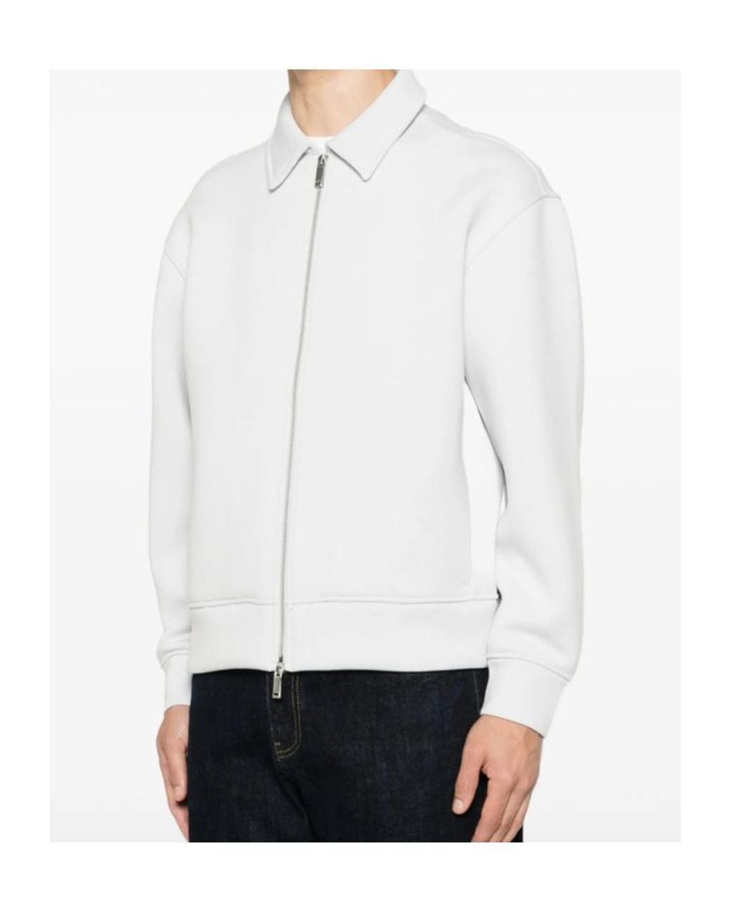 Calvin Klein White Long-Sleeved Casual Jacket for men