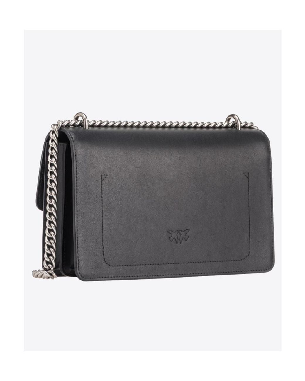 Pinko Black One Simply Classic Love Shoulder Bag
