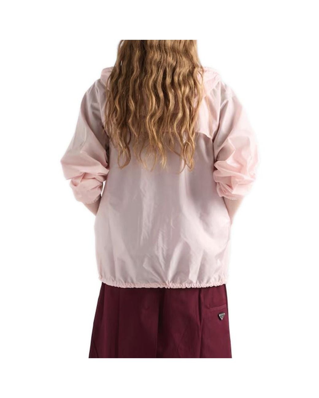 Prada Pink Zip-Up Hooded Jacket