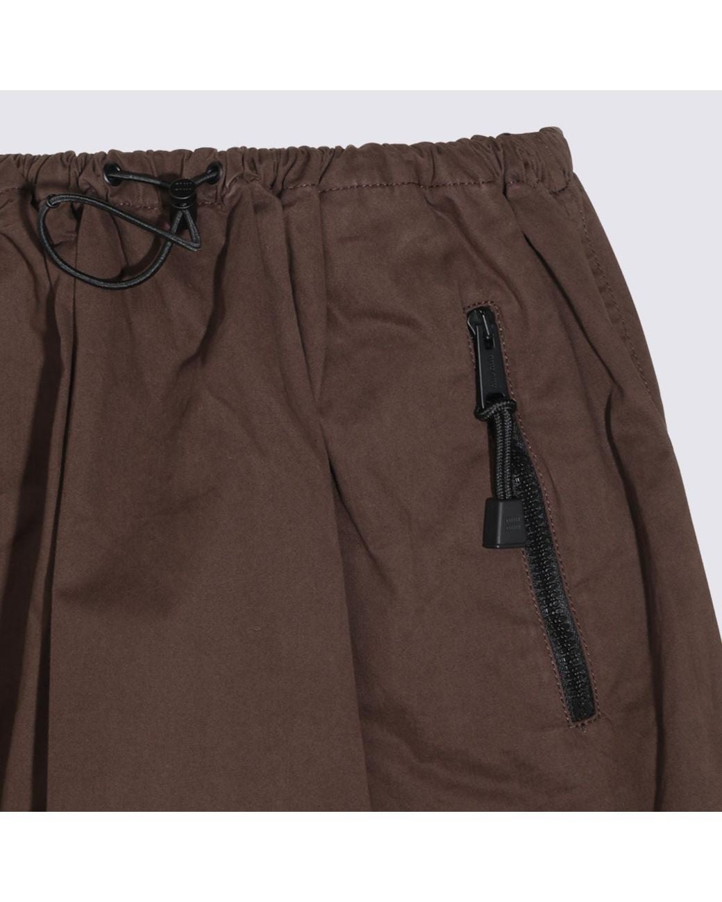 Miu Miu Brown Washed Gabardine Skirt