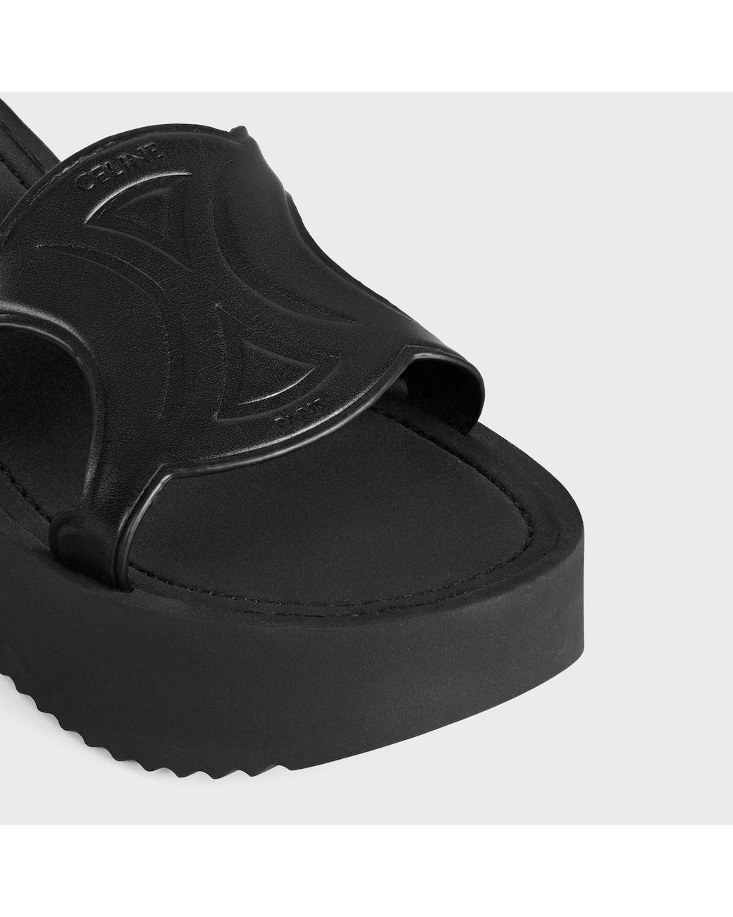 Céline Black Sunny Wedge Mule
