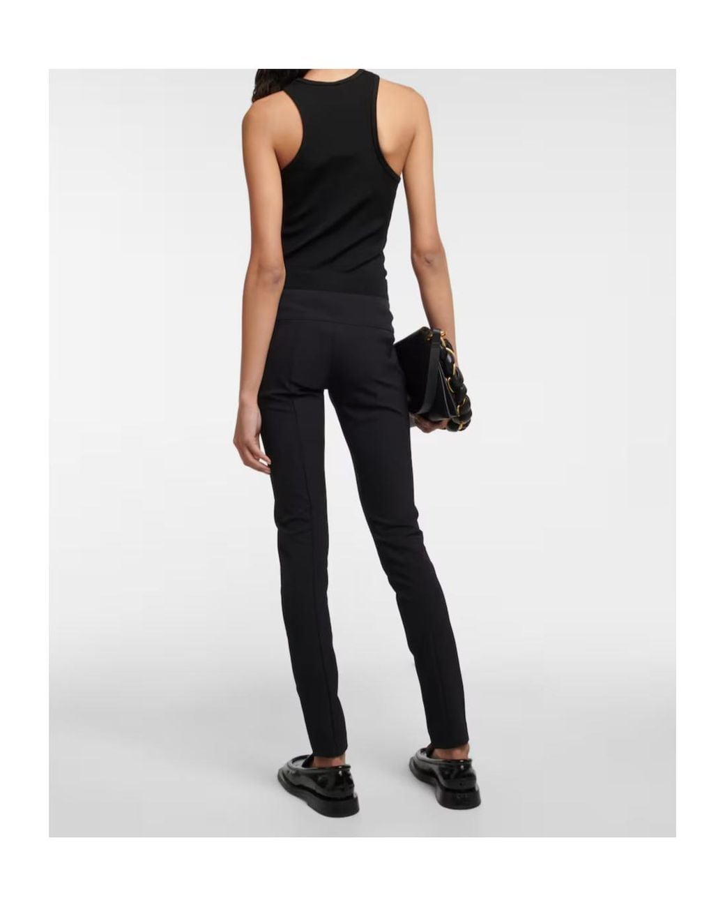 Veronica Beard Black Scuba Nylon-Blend Leggings