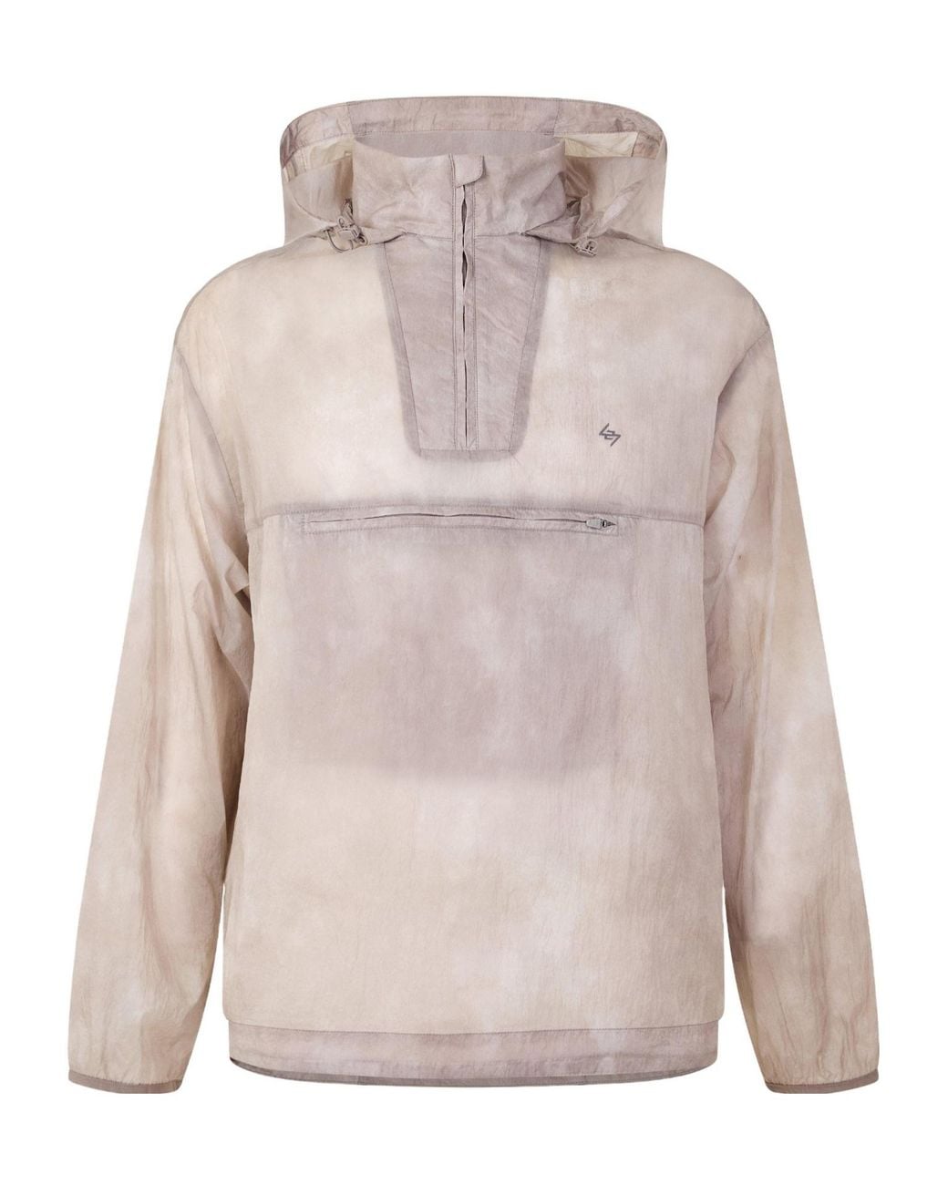Represent Pink Tiedye Hooded Halfzip Windproof Jacket for men