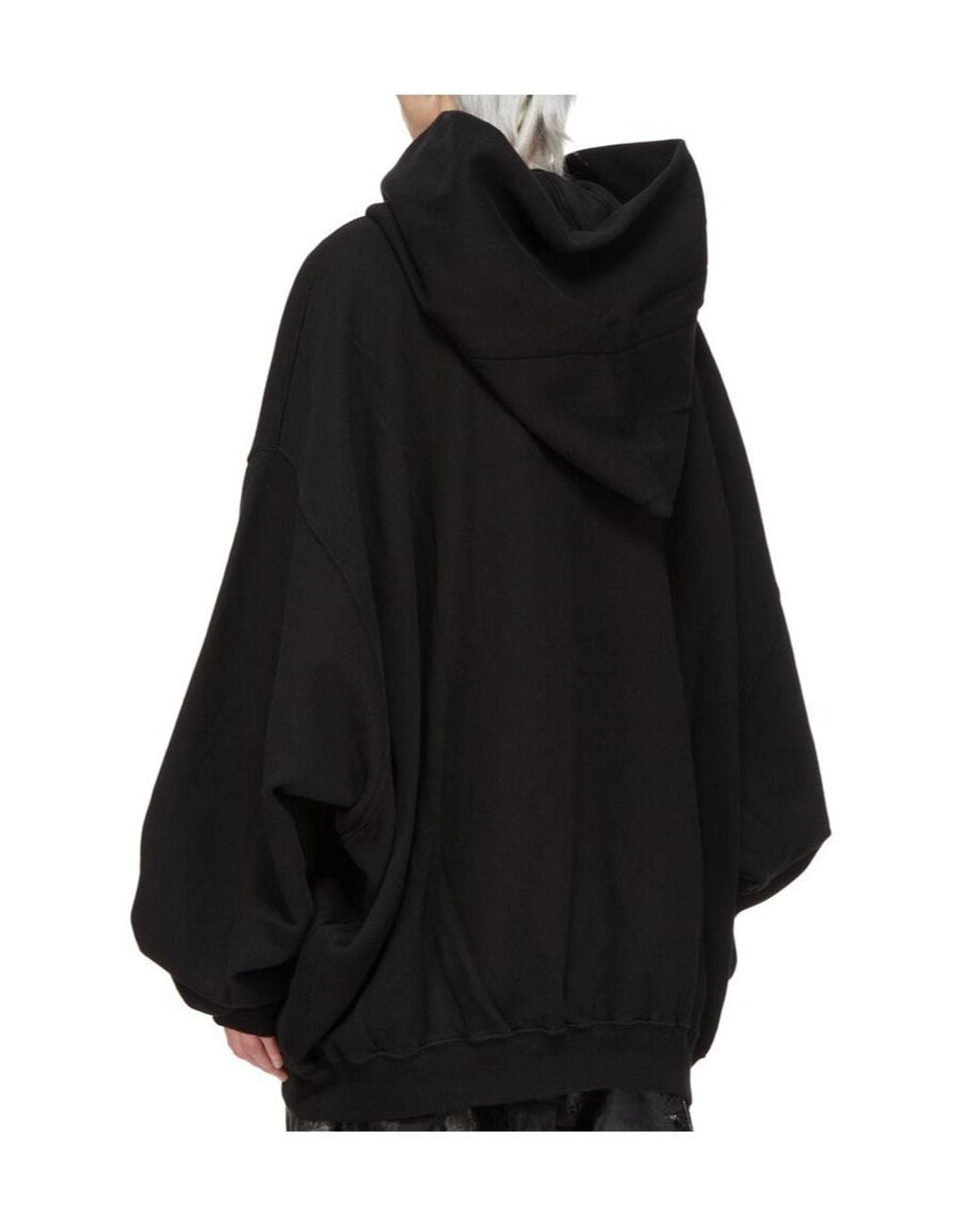 Rick Owens Black Mountain Hun Asymmetric Zip-Up Hoodie