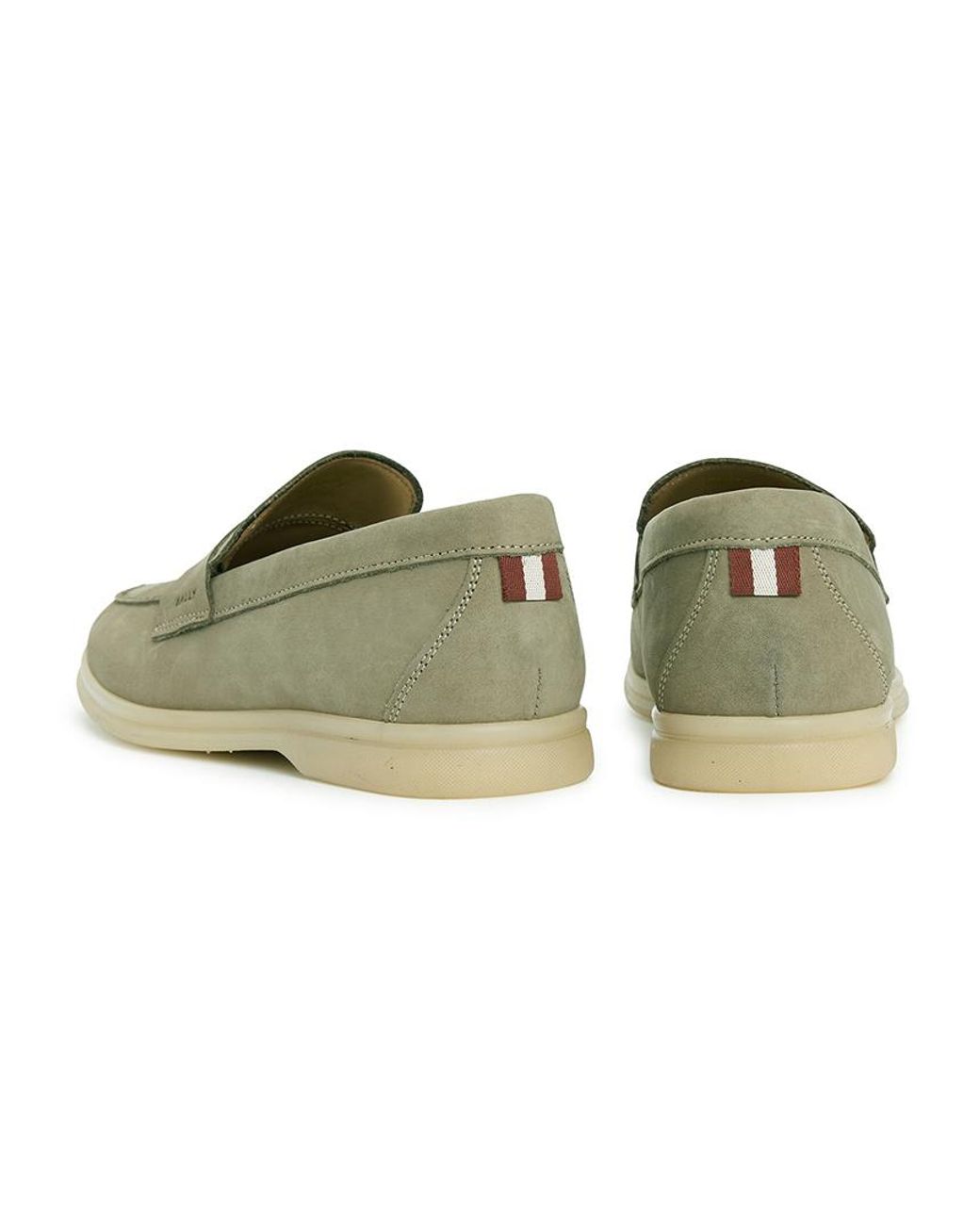 Bally Green Round-Toe Casual Shoes for men