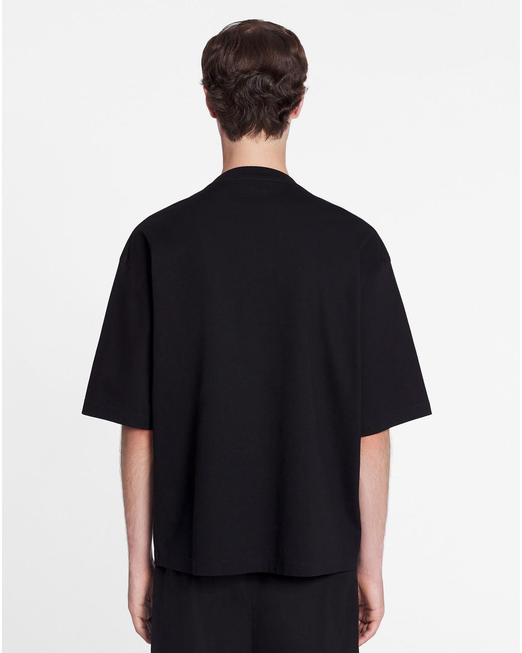 Lanvin Blue Daunou Embroidered Loose-Fit T-Shirt for men