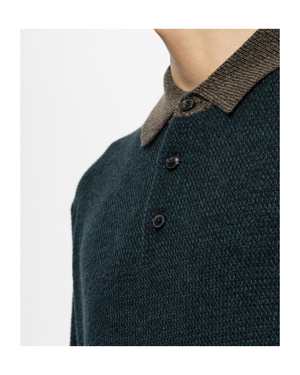 Paul Smith Blue Contrast Collar Polo Shirt for men