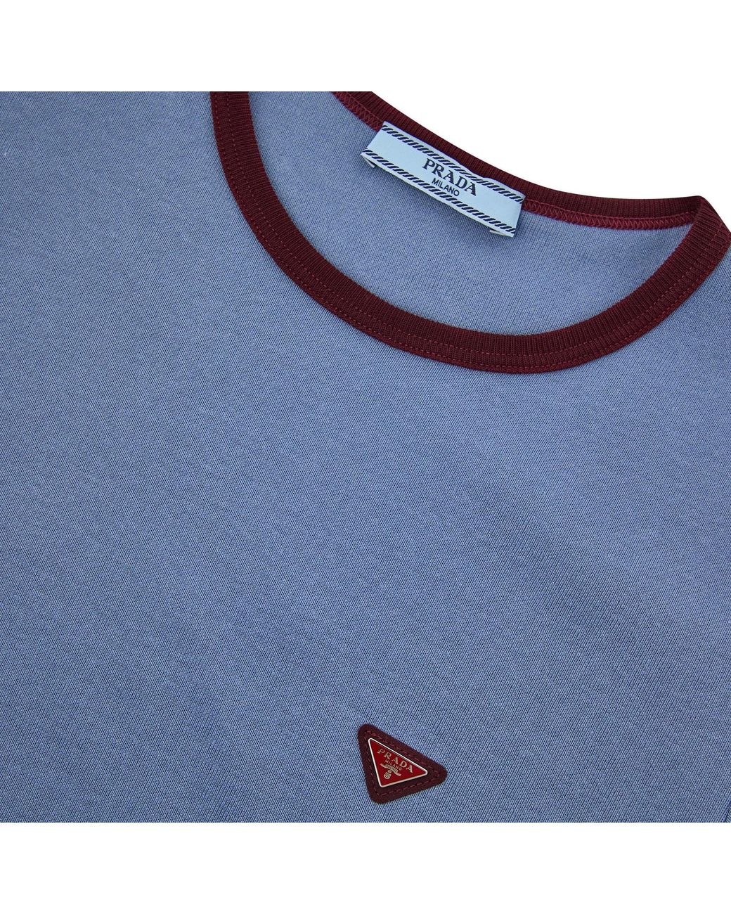 Prada Blue Logo T-Shirt