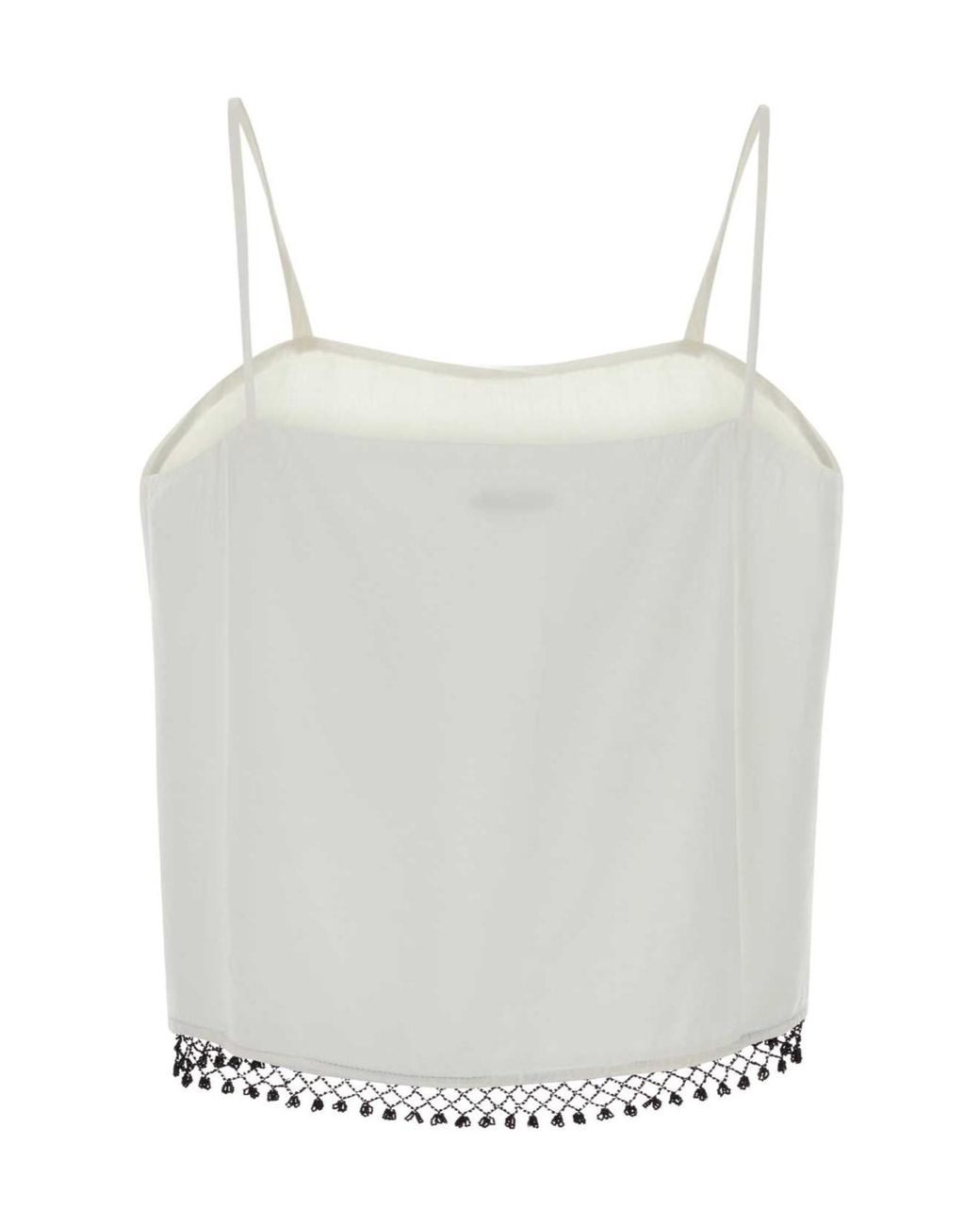 Bode White Rosebloom Floral-Print Tank Top