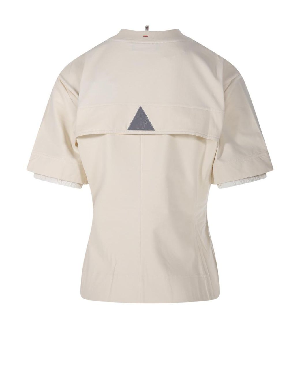 Moncler White Grenoble Logo Detail T-Shirt
