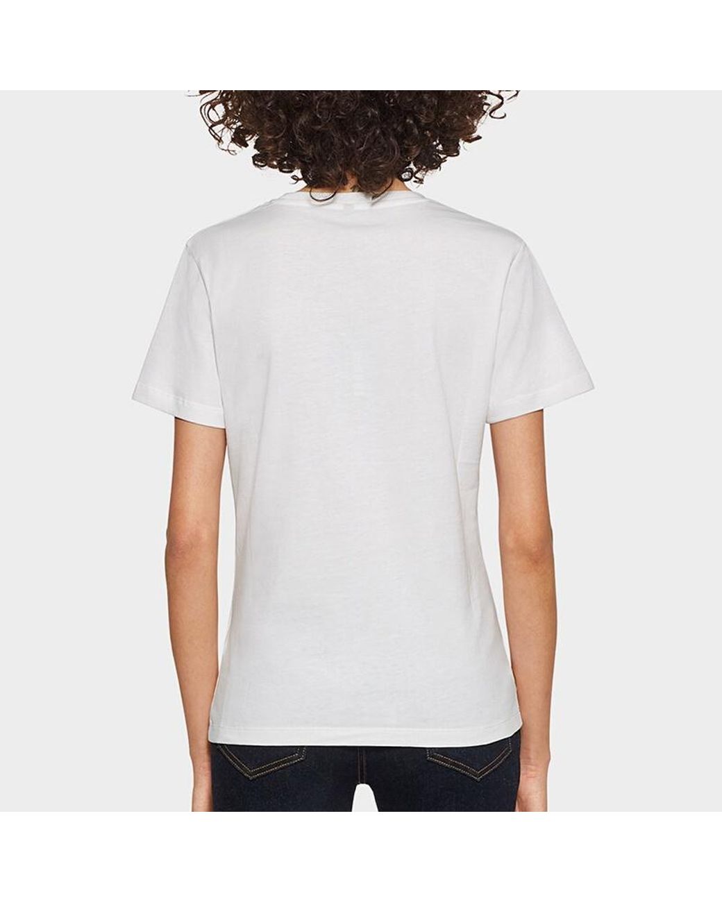 Versace White Wolf Appliqué Short-Sleeve T-Shirt