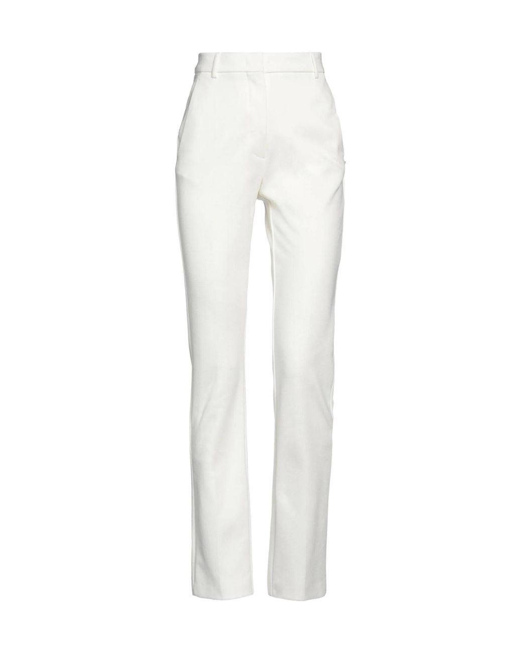 Sportmax White Straight-Leg Casual Trousers