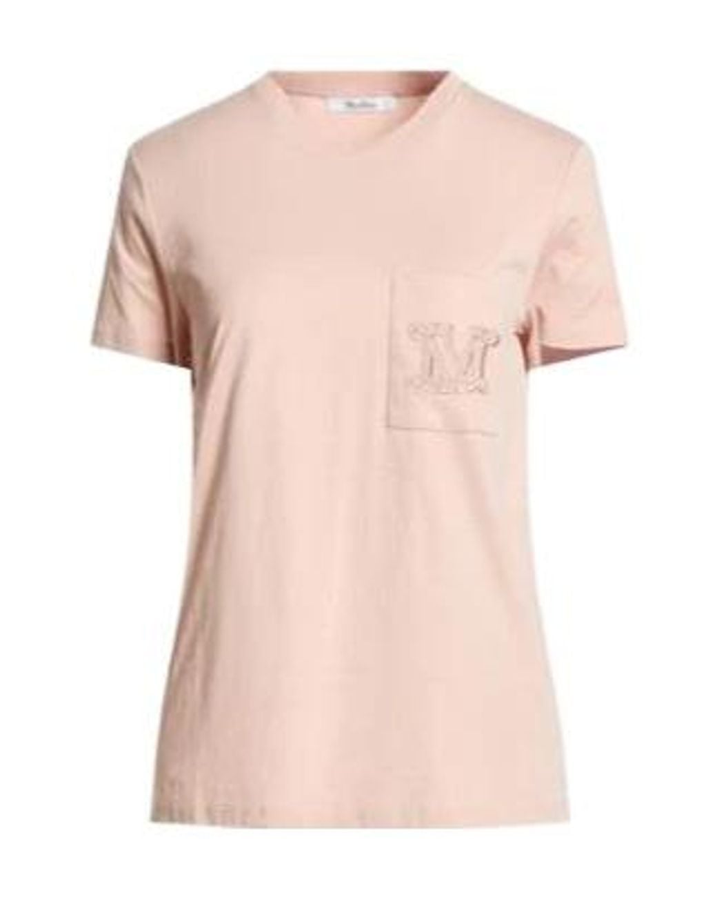 Max Mara Pink Crew-Neck Short-Sleeve T-Shirt
