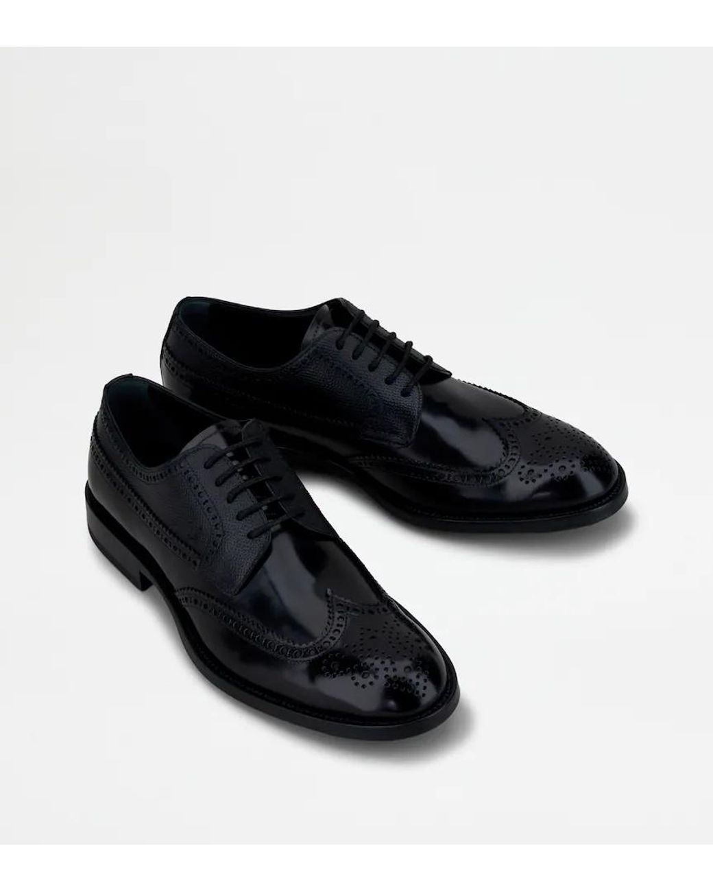 Tod's Black Logo Business Dress Shoes for men