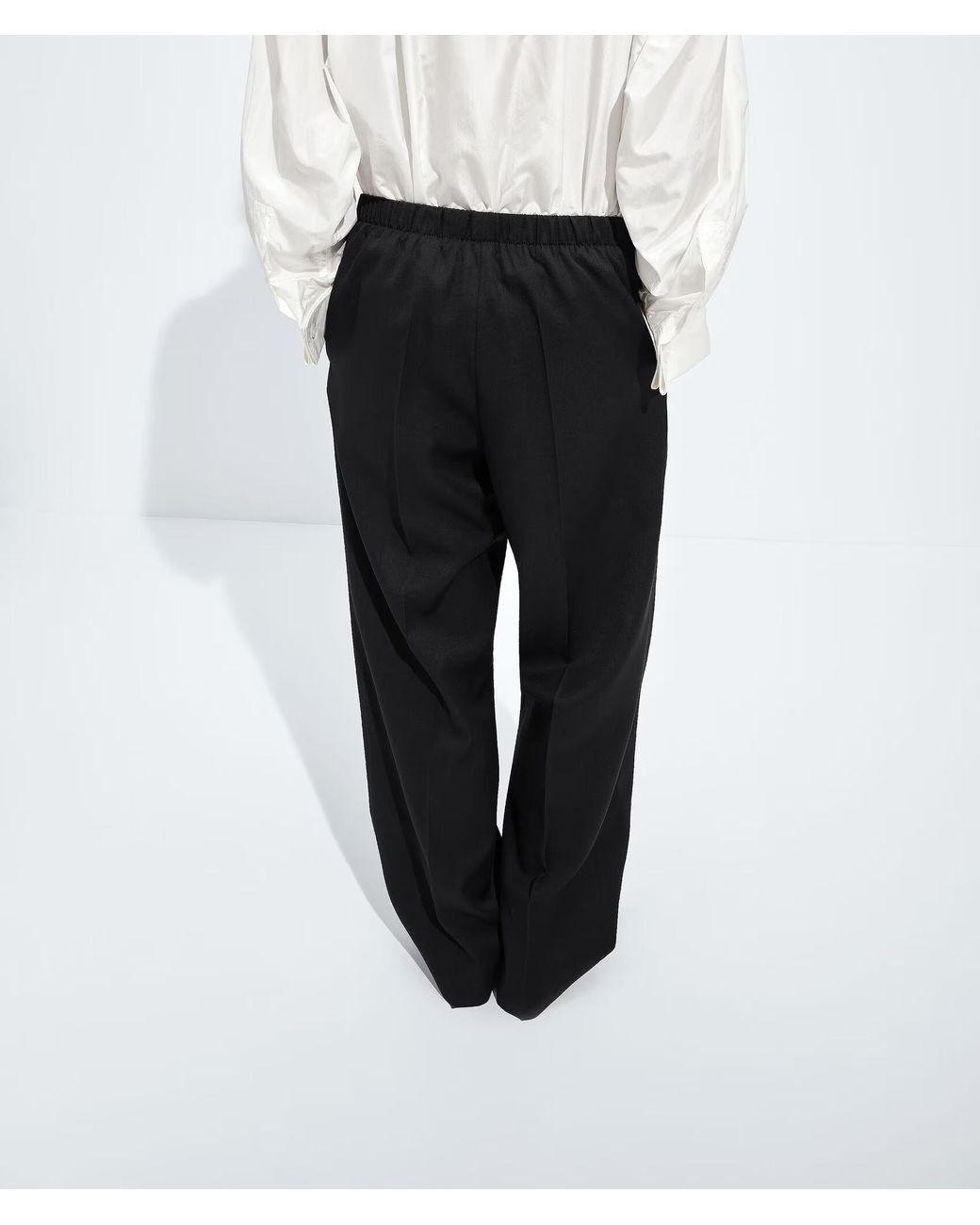 Bottega Veneta Black Grain De Poudre Pants