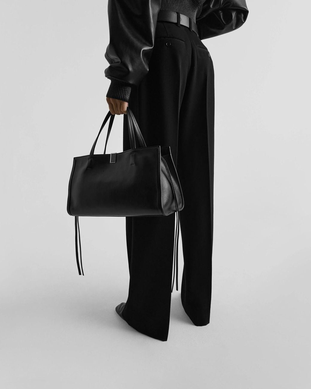 Phoebe Philo Black Double-Handle Tote Bag