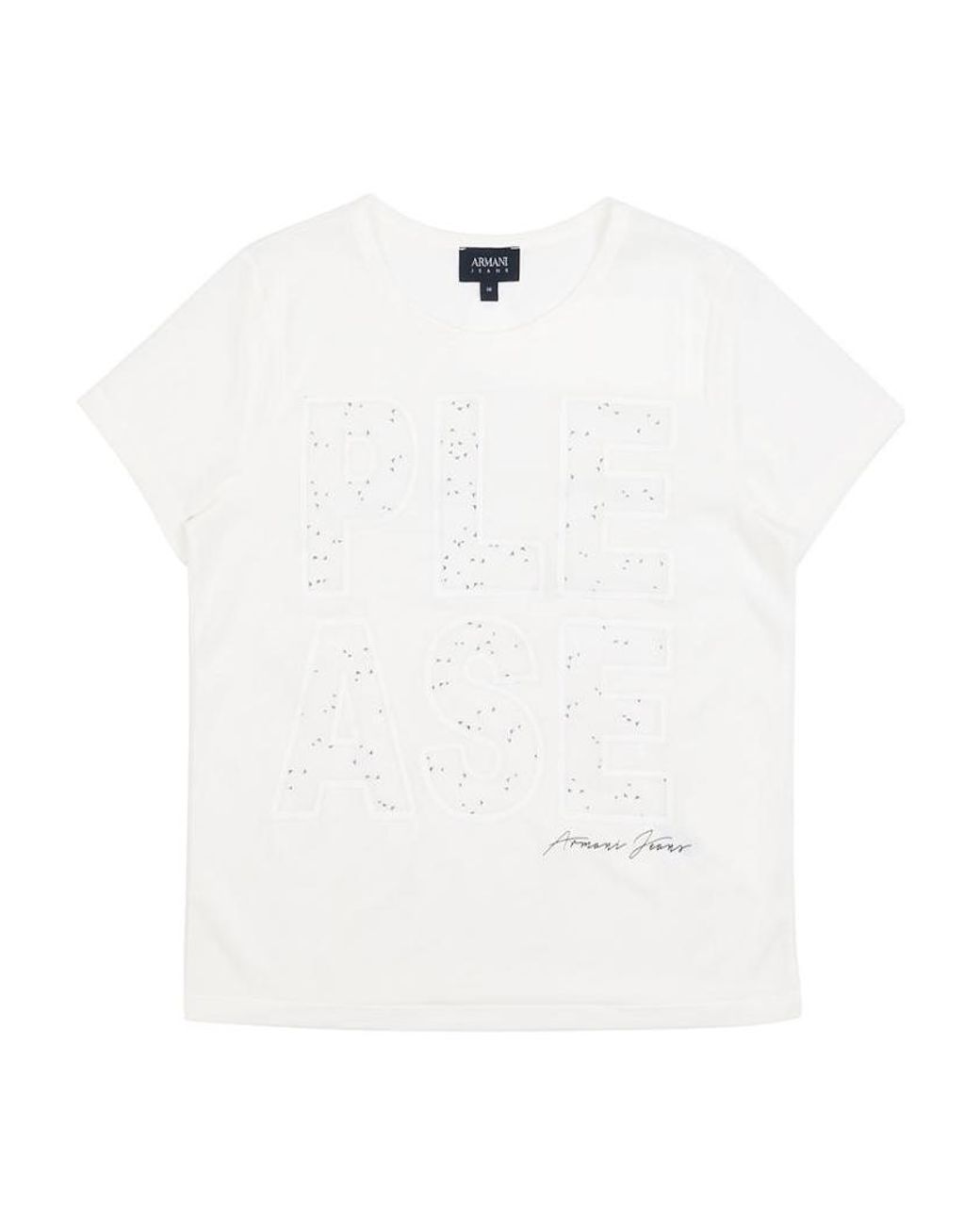 Armani Jeans White Printed T-Shirt