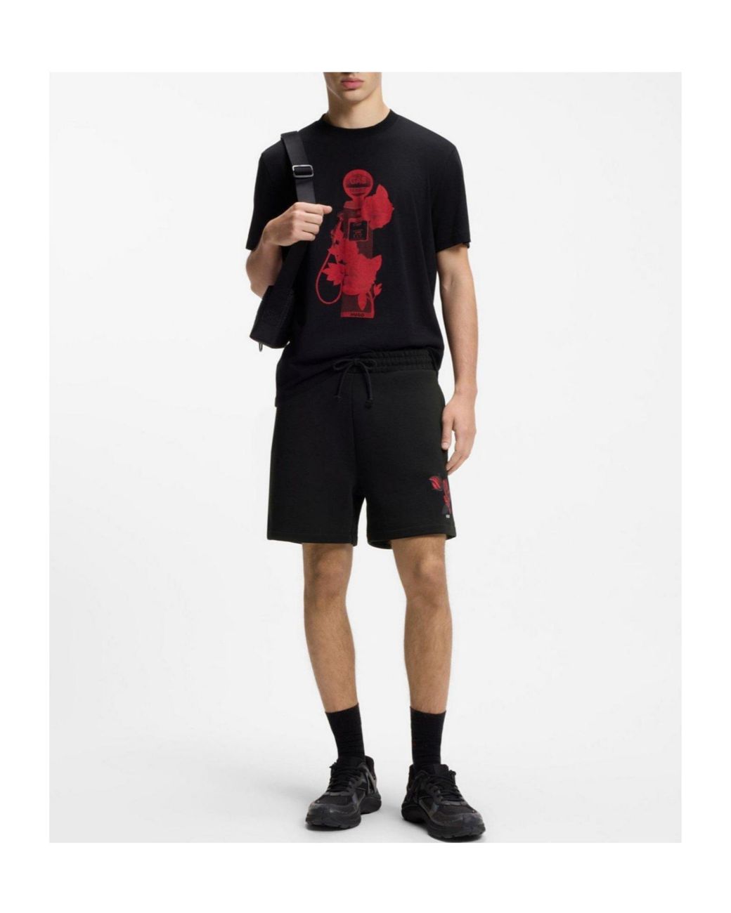 Boss Black Elastic Waist Shorts for men