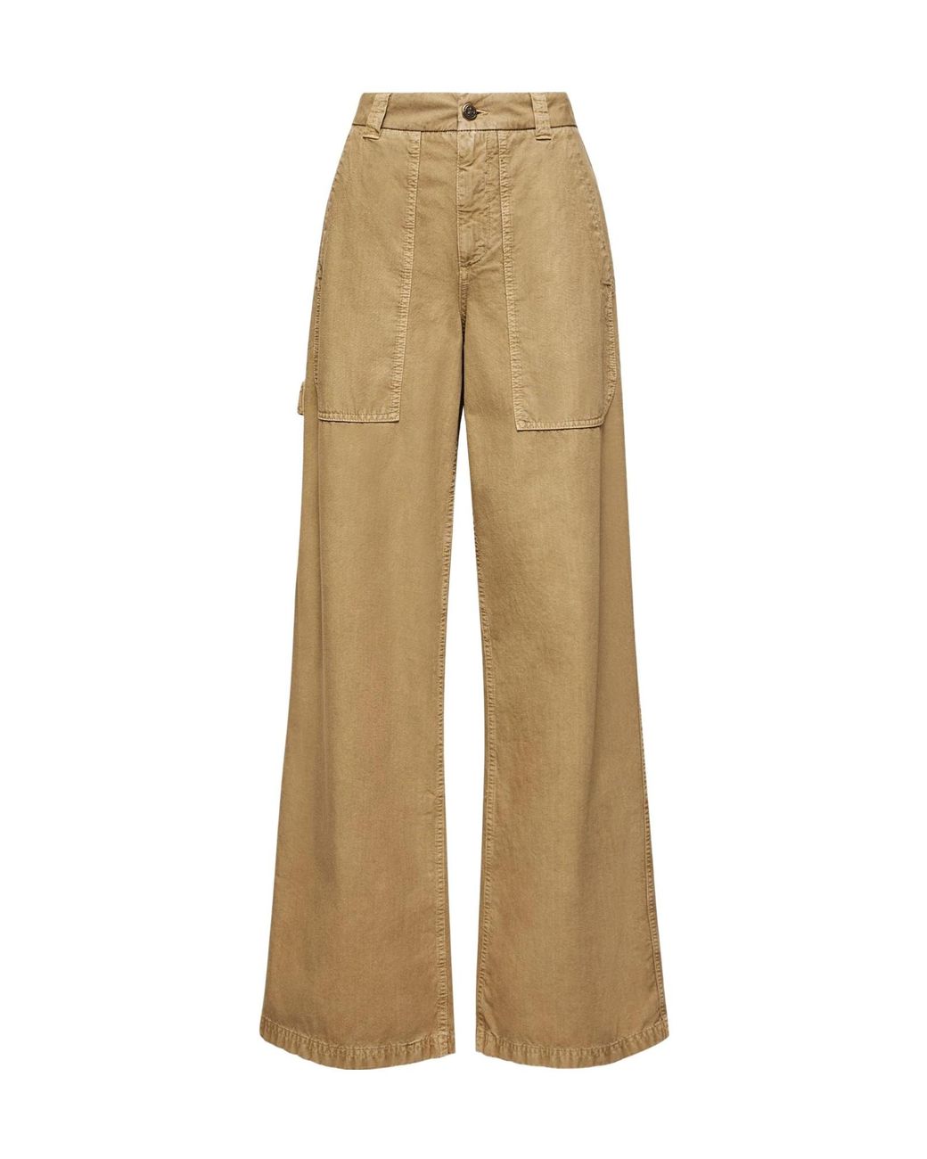 Moncler Natural Cotton Wide Leg Pants