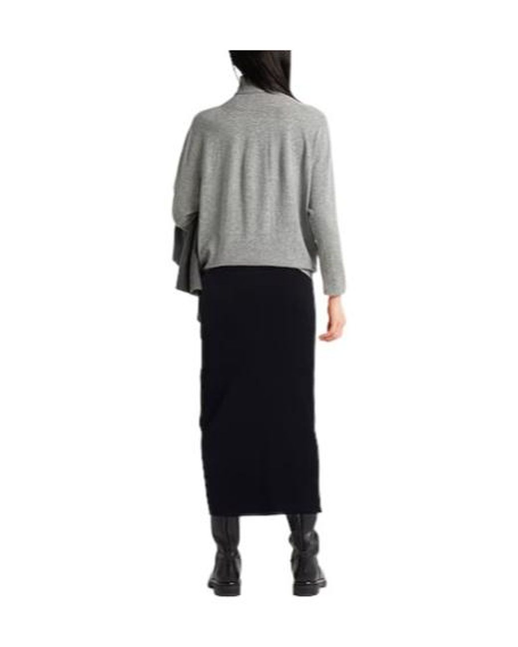 Sportmax Black Slim-Fit Knit Midi Skirt