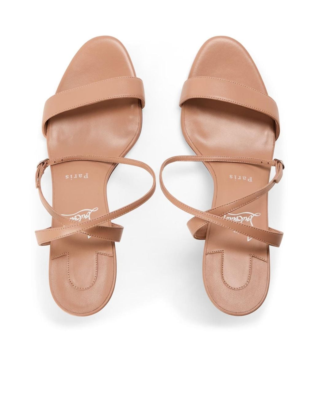 Christian Louboutin Pink Logo Heel Sandals