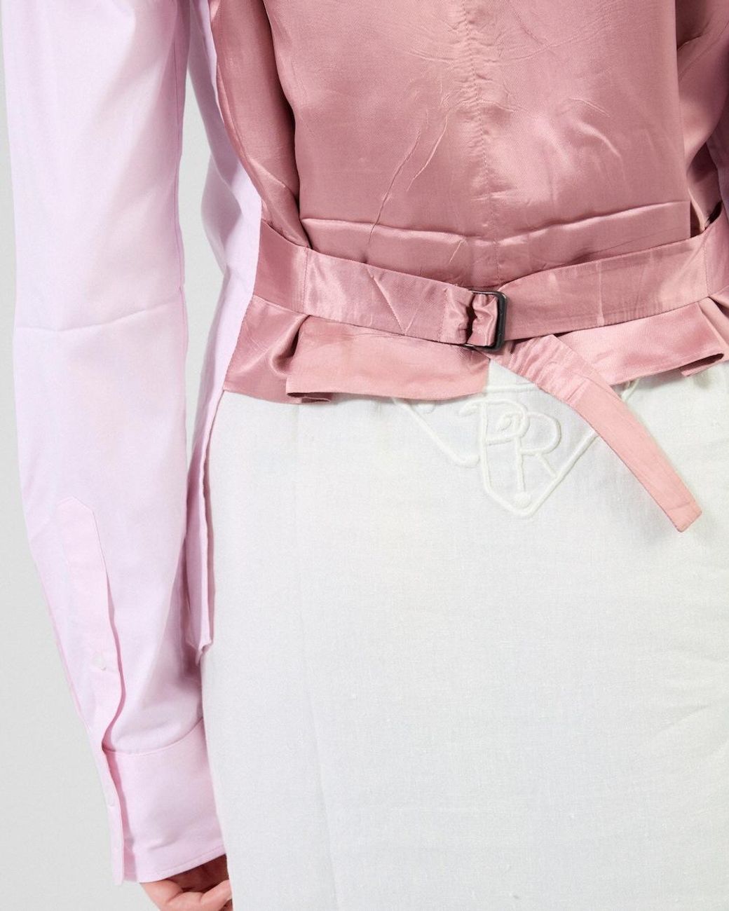 Prada White High Waist Logo Embroidered Maxi Skirt