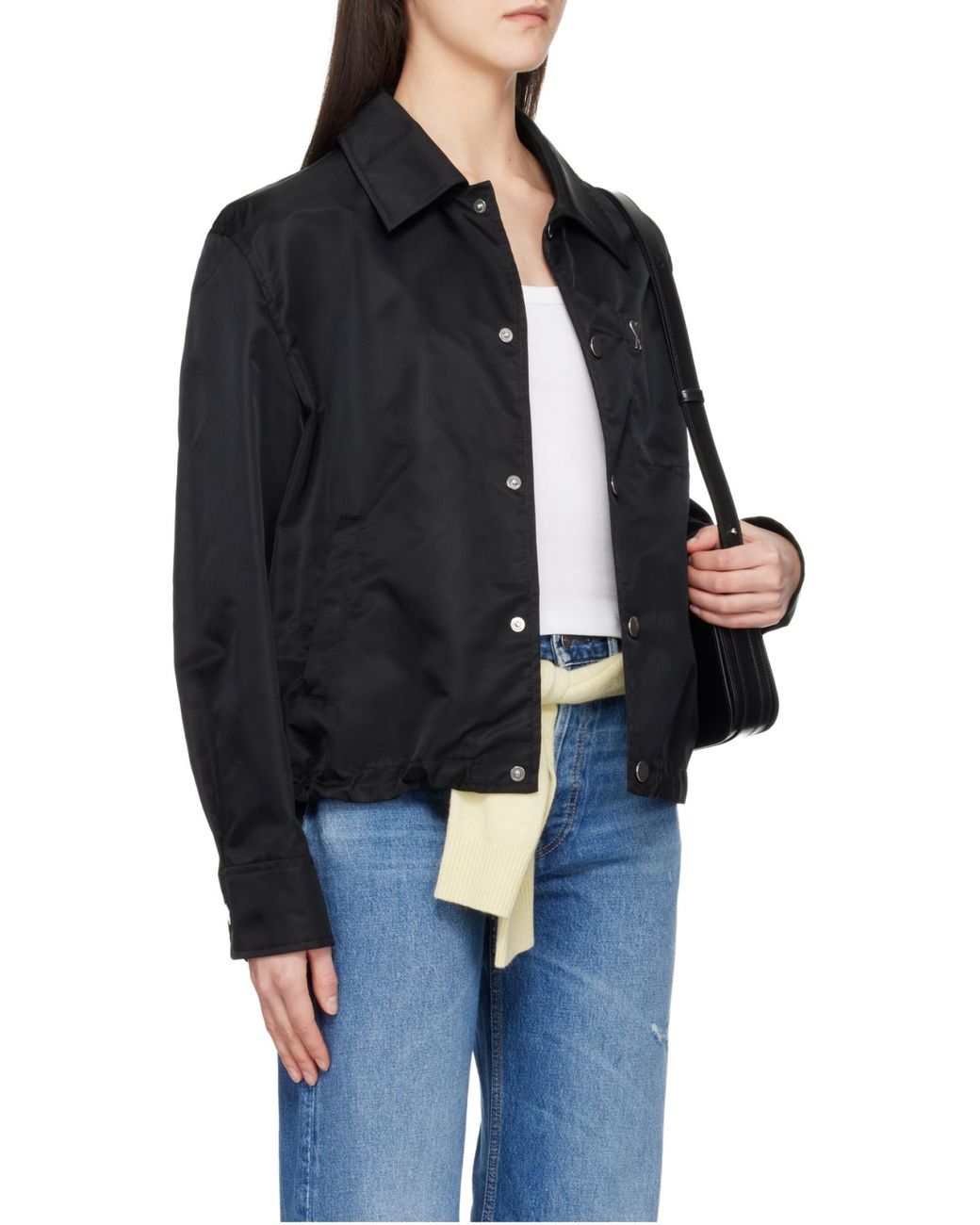 AMI Black Ami Ami De Coeur Stud Buttoned Jacket for men